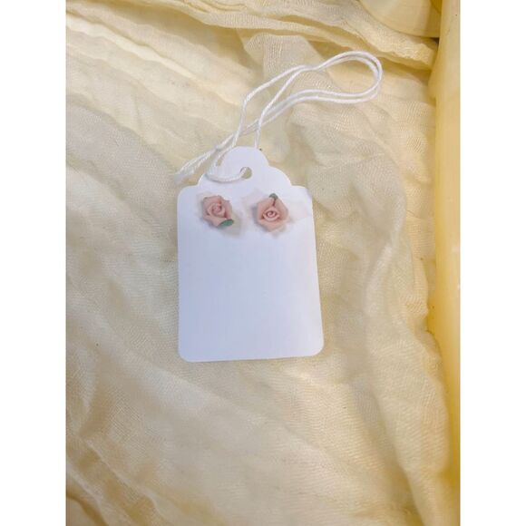 Vintage Gold Tone with Porcelain Roses Set - Picture 3 of 3